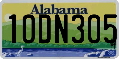 AL license plate 10DN305