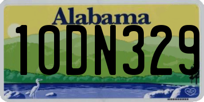 AL license plate 10DN329