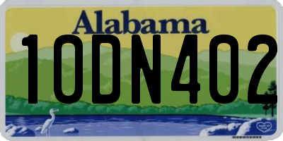AL license plate 10DN402