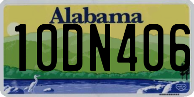 AL license plate 10DN406