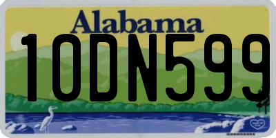AL license plate 10DN599