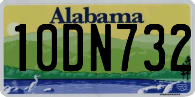 AL license plate 10DN732