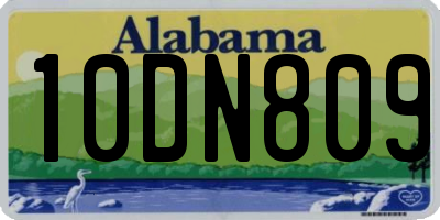 AL license plate 10DN809