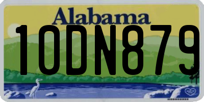 AL license plate 10DN879