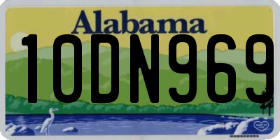 AL license plate 10DN969