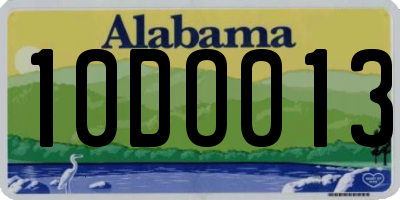 AL license plate 10DO013