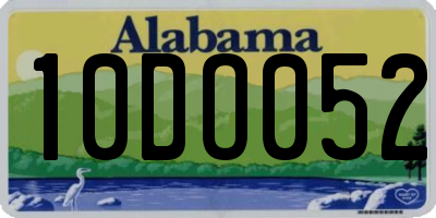 AL license plate 10DO052