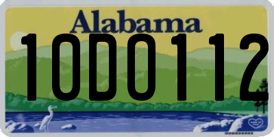 AL license plate 10DO112