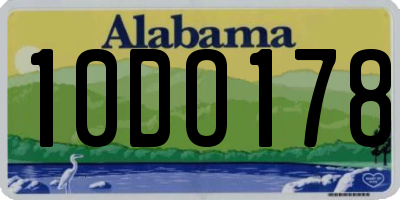 AL license plate 10DO178