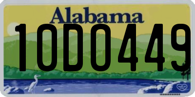 AL license plate 10DO449