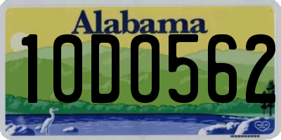 AL license plate 10DO562