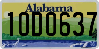 AL license plate 10DO637