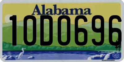 AL license plate 10DO696