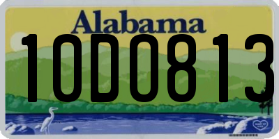 AL license plate 10DO813