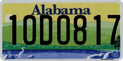 AL license plate 10DO817