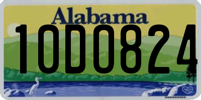 AL license plate 10DO824