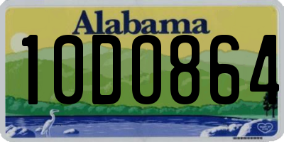 AL license plate 10DO864