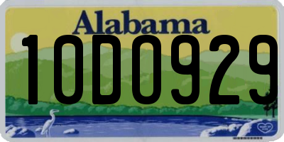 AL license plate 10DO929