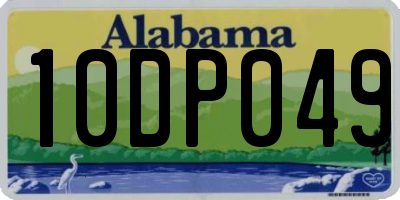 AL license plate 10DP049