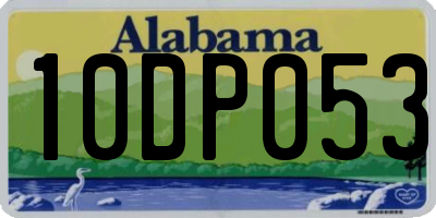 AL license plate 10DP053