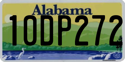 AL license plate 10DP272