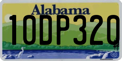 AL license plate 10DP320