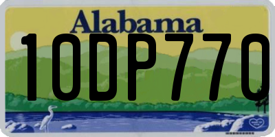 AL license plate 10DP770