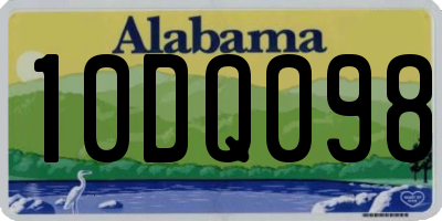 AL license plate 10DQ098