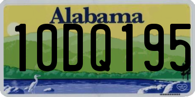 AL license plate 10DQ195
