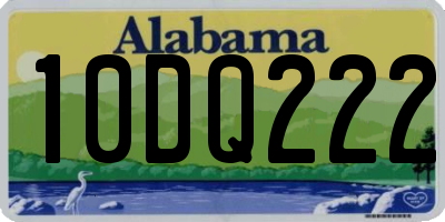 AL license plate 10DQ222