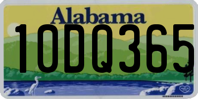 AL license plate 10DQ365