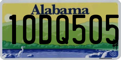 AL license plate 10DQ505