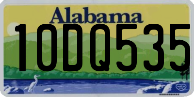 AL license plate 10DQ535