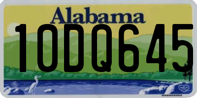 AL license plate 10DQ645