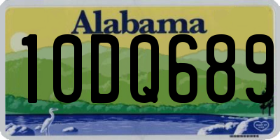 AL license plate 10DQ689