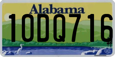 AL license plate 10DQ716