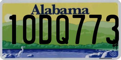 AL license plate 10DQ773