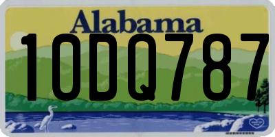 AL license plate 10DQ787