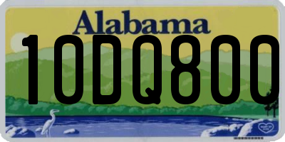 AL license plate 10DQ800