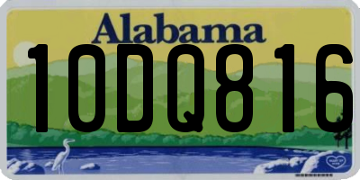 AL license plate 10DQ816