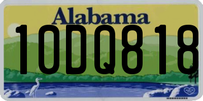 AL license plate 10DQ818
