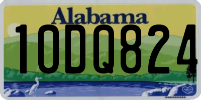 AL license plate 10DQ824