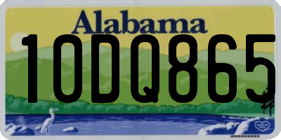 AL license plate 10DQ865