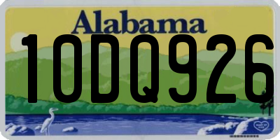 AL license plate 10DQ926