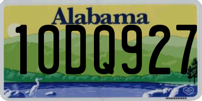 AL license plate 10DQ927