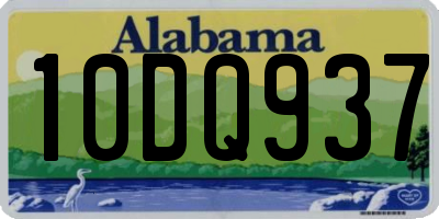 AL license plate 10DQ937