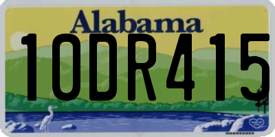 AL license plate 10DR415
