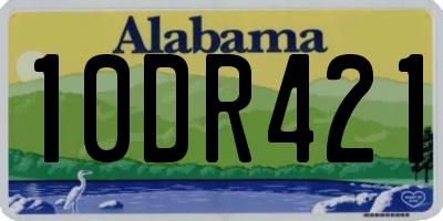 AL license plate 10DR421