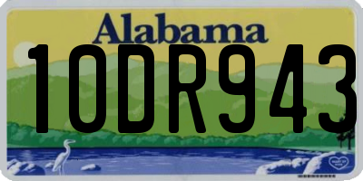 AL license plate 10DR943