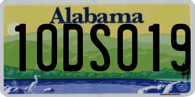 AL license plate 10DS019